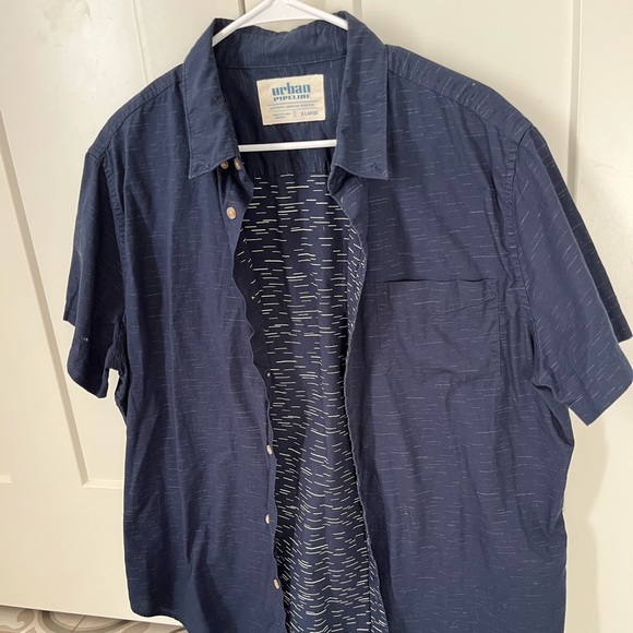 Men's navy button shirt - Picture 4 of 6